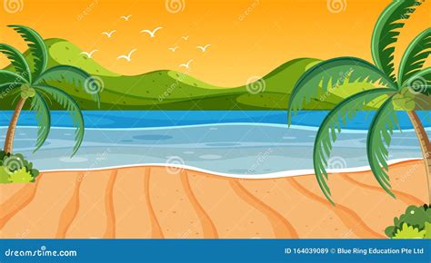 naturlandschaft mit kokospalmen am strand vektor abbildung illustration von umgebung clips