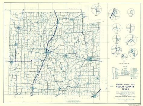 Detailed Map Of Collin County In Texas Usa Royalty Free Cliparts