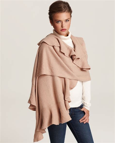 Magaschoni Cashmere Ruffle Wrap 235 X 84 Bloomingdales
