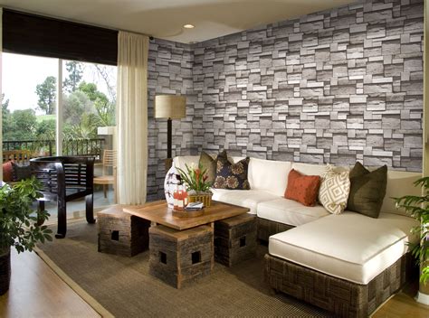 An exposed brick wall in a room doesn't always mean industrial. Brick Design Interior Decoration 3D Wallpaper for Bedroom ...