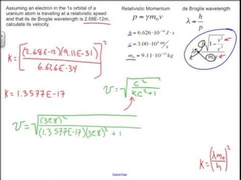 What is the de broglie wavelength of an electron? Relativistic Effects and de Broglie Wavelength: Chemistry ...