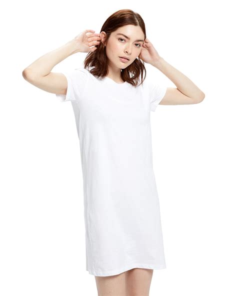 Us Blanks Ladies Cotton T Shirt Dress Alphabroder