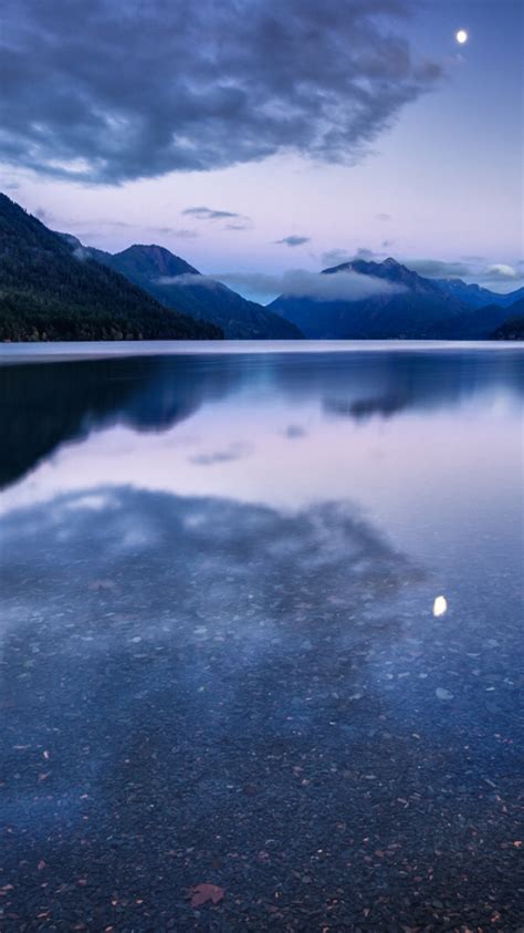 Free Download Night Lake Mountains Water Reflection Ultra Hd 4k Hd