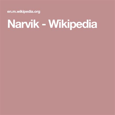 Narvik Wikipedia Narvik Wikipedia