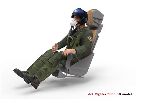 Jet Fighter Pilot 3d Model Cgtrader