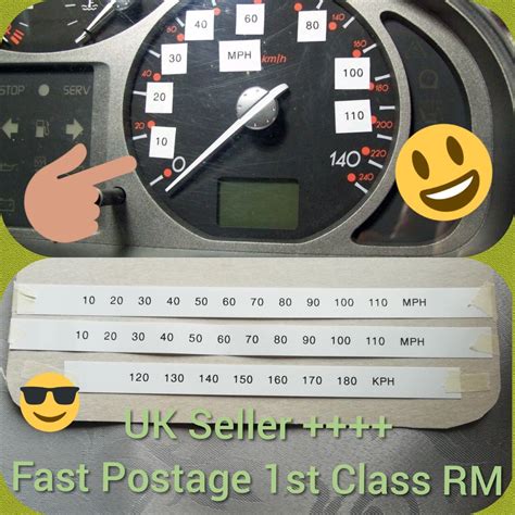 Uk Speedometer Speedo Cluster Conversion Kit Stickers Mph Kph Km Kmph