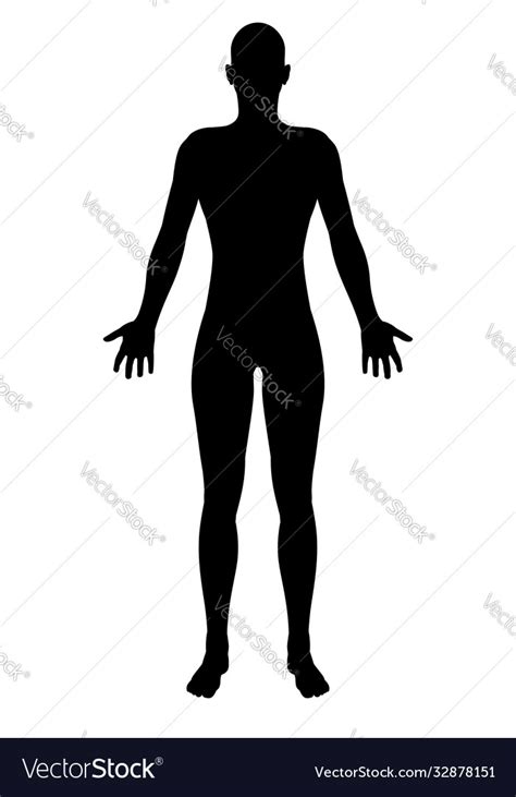 Stylized Unisex Human Figure Silhouette Royalty Free Vector