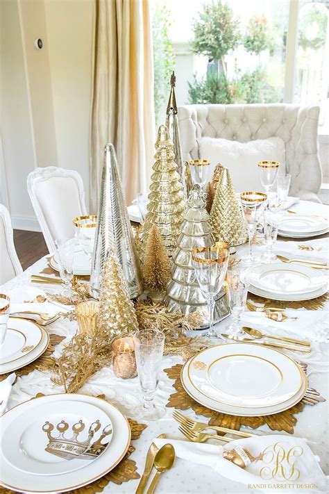 Elegant Gold Christmas Table Scape  Randi Garrett Design  Christmas