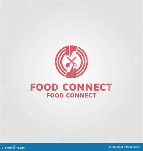 Food Network And Connection Vector Logo Design Template Idea Stock