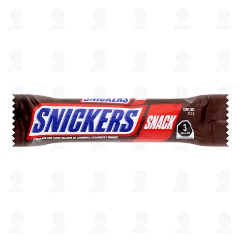 Chocolate Snickers Snack Con Caramelo Cacahuate Y Nougat 215 Gr