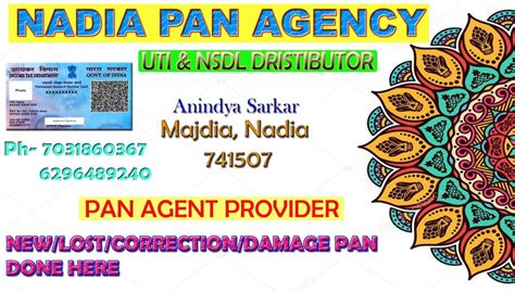 Lifetime Tax Service Uti Pan Card Center Nadia Pan Agency Id