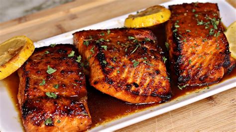 Air Fryer Honey Garlic Glazed Salmon Recipe Youtube