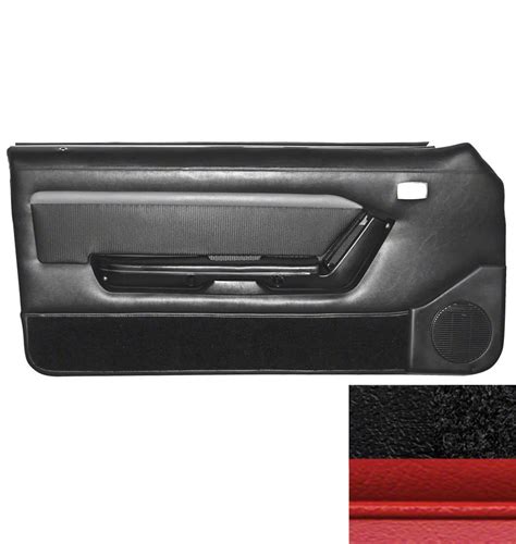 TMI Mustang Mach 1 Door Panels Black With Red Stripe 10 73007 958 801