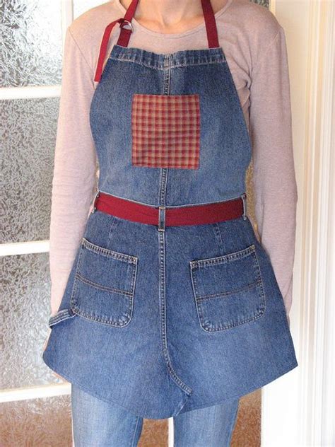 Jeans Repurposed As An Apron Denim Apron Recycled Denim Upcycle Clothes
