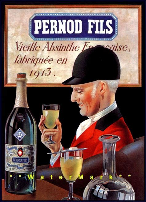 Absinthe Pernod Fils 1937 Vintage Poster Art Print Retro Style Liquor