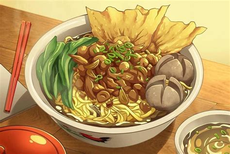 Ilustrasi Makanan Khas Indonesia Dengan Gaya Anime Ini Dijamin Bikin