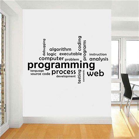 Words Design Office Decal Cool Programming Quote Decor