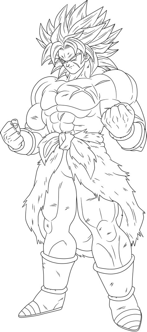 Dragon ball z coloring pages printable see also related coloring pages below Lineart #38 - Broly (2018) by GenesisLinearts | Dragon ...