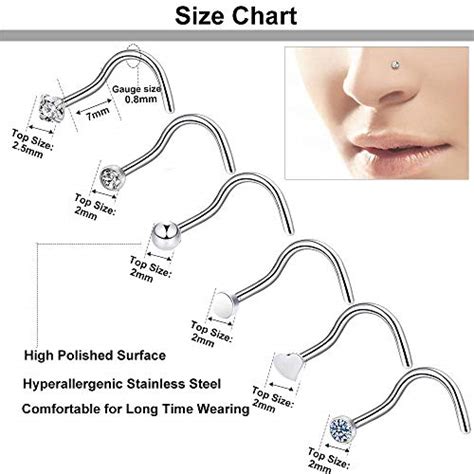 Nose Rings Onesing 36pcs Nose Rings For Women Nose Studs Nose Rings