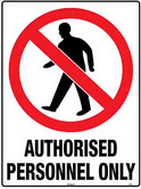 Authorised Personnel Only Prohibition Signs Signage Wa Safety