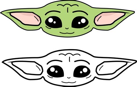 Baby Yoda Ears Template