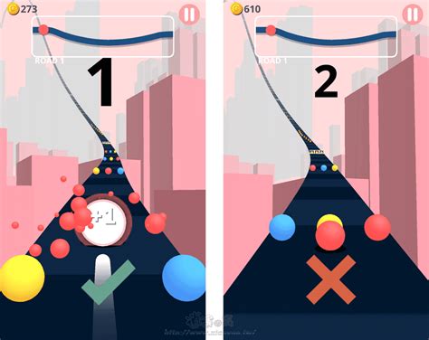 Color Road！左閃右避讓球持續前進，玩法簡單的反應遊戲ios、android 逍遙の窩