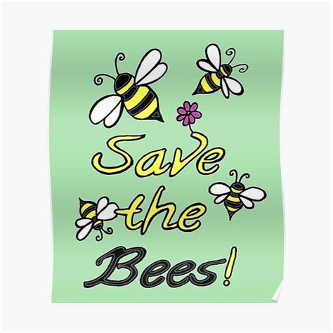 Save The Bees Poster For Sale By Askacrow Redbubble