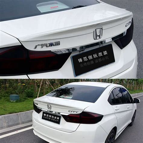 For Honda City Spoiler High Quality Abs Material Car Rear Wing Primer