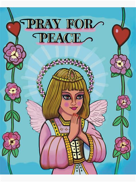 Pray For Peace Angel Sticker For Sale By Angeliqueart Redbubble