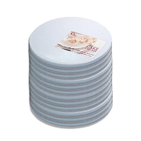 Cakebon Cake Drums Round 10 Inches White 12 Pack Sturdy 12 Inch