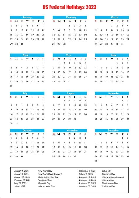 14 2023 Calendar Holidays 2022 Calendar With Holidays Printable 2023