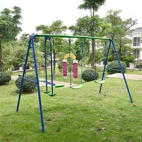 Children Kids Double Swing Seesaw Set Outdoor Playground
