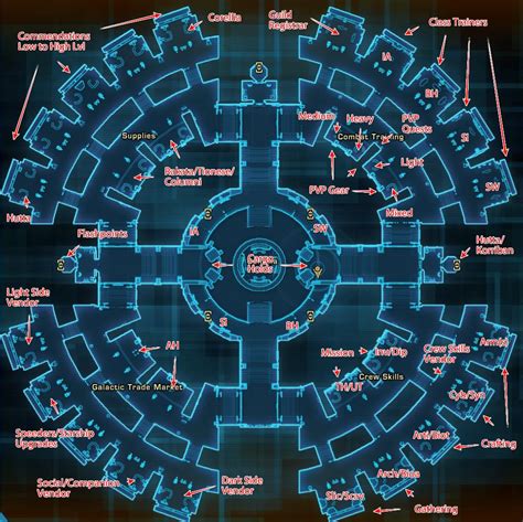 I Made A Marked Up Map Of The Key Locations On Imperial Fleet Swtor