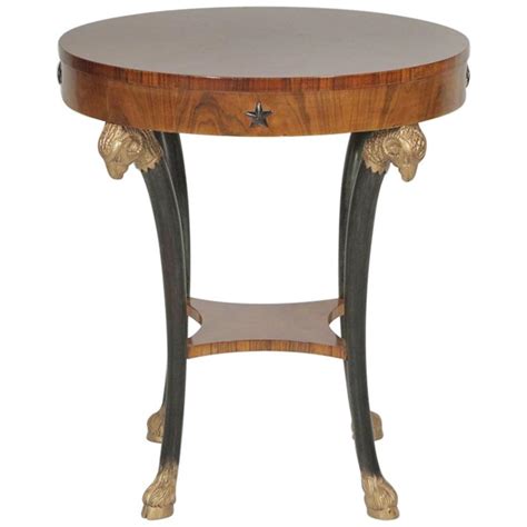 Round Hollywood Regency Neoclassical Round Table For Sale At 1stdibs