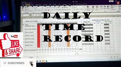 Automated Dtr Summary In Excel Format Youtube