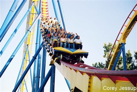 Nitro sits at the back of the park. Nitro photo from Six Flags Great Adventure - CoasterBuzz