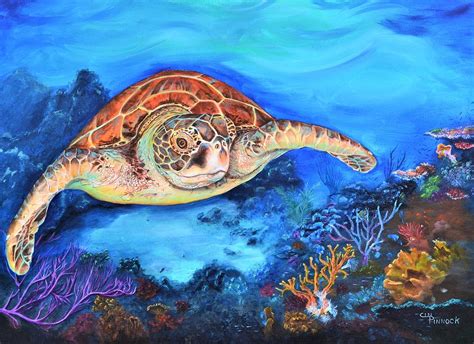 Reef Inspection Painting By Cindy Pinnock Fine Art America