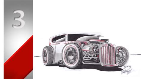 Car Drawing Ep03 Hot Rod Tutorial Youtube