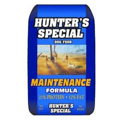 Given that the dog food range is a store brand, it is only available from mossy oak stores or dollar general stores. Sunshine Mills Hunter's Special Maintenance 50 lb. Dry Dog ...