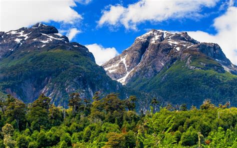 1123210 Trees Landscape Mountains Hill Nature Grass Snowy Peak