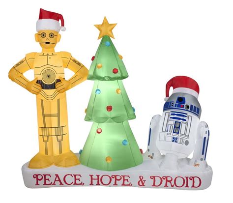 Star Wars Christmas Holiday Droids Inflatable Lawn Ornament Display. #