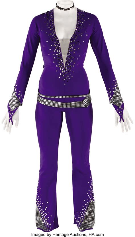 Britney Spears Stage Worn Costume A Purple Lycra Jumpsuit With Lot