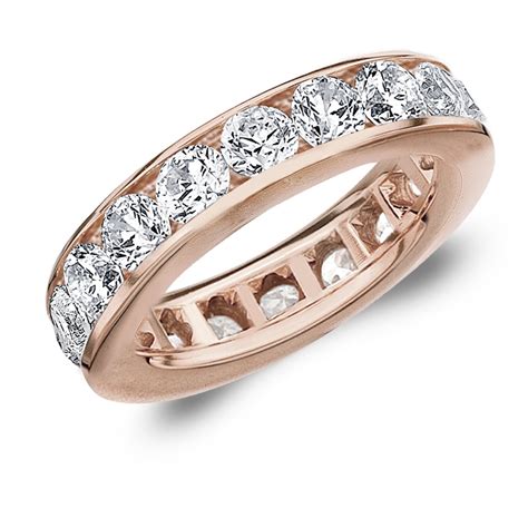 Eternity Wedding Bands 40 Carat Tw Diamond Eternity Ring In 14k Rose
