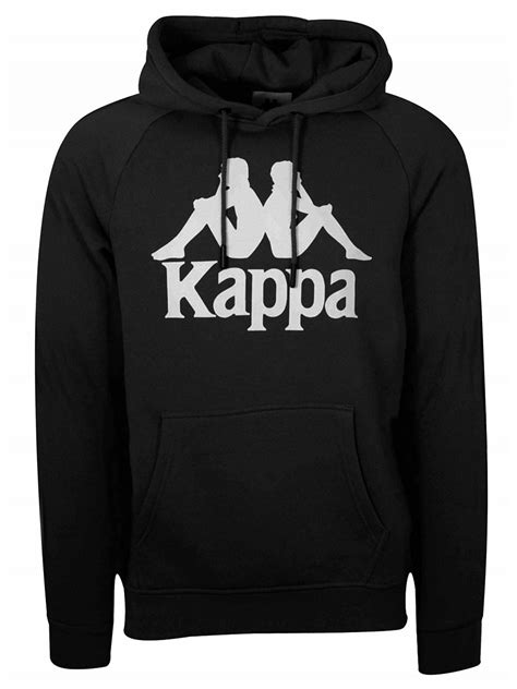 Mens Kappa Black Authentic Tenax Hooded Sweatshirt Uk