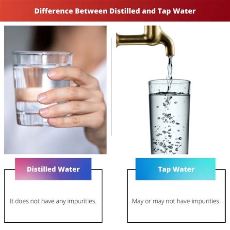 difference between distilled and tap water