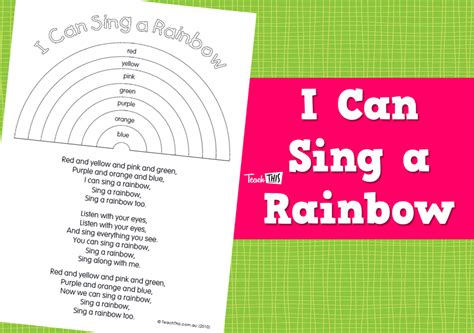 I Can Sing A Rainbow Teacher Resources And Classroom Games Teach This