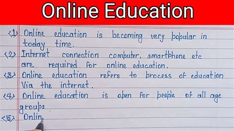 10 Line On Online Education In English Online Education Essay