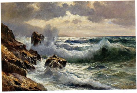 Russian Oil Painting C Westchiloff 1877 1945 Seascape Paintings Canvas