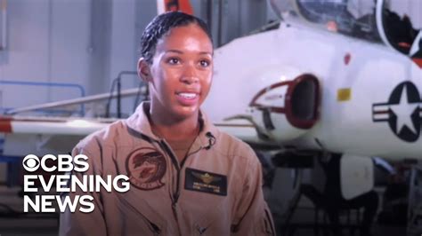 Us Navys First Black Female Fighter Pilot To Receive Her Wings Youtube