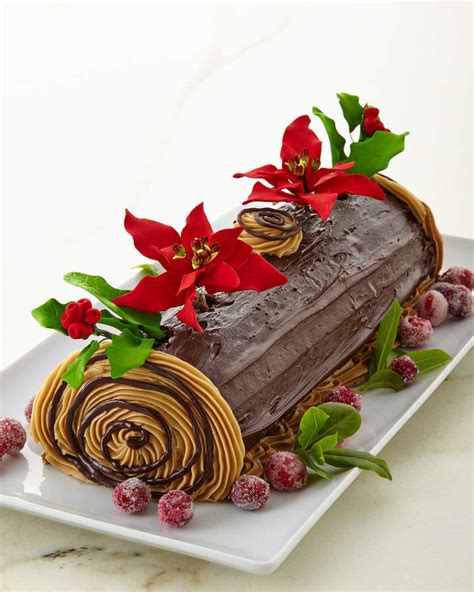 Frosted Art Bakery Buche De Noel Cake For 12 24 People Yule Log Cake